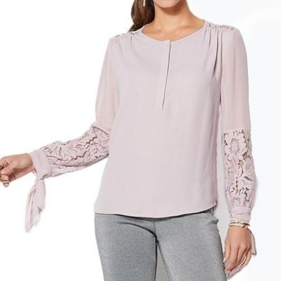 IMAN Tops - Iman Global Chic Dressed and Ready Lace Blouse